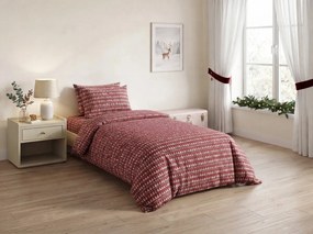 Lenjerie de pat din bumbac BURGUNDY TREES vinove Dimensiune lenjerie de pat: 2 buc 70 x 90 cm | 200 x 220 cm