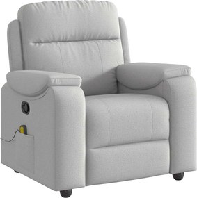 vidaXL Scaun de masaj cu țesătură gri nor