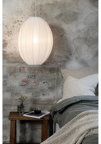 Lustră albă cu abajur textil ø 40 cm Florence – Markslöjd