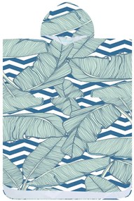 Poncho prosop de plaja NAVARI albastru 80x145 cm