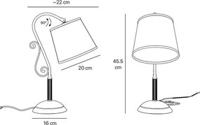 Veioza, Lampa de masa design clasic italian Bruxelles