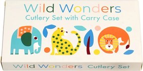 Tacâmuri pentru copii crem din oțel inoxidabil 2 buc. Wild Wonders – Rex London