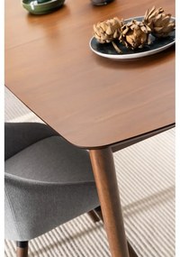 Masă de dining extensibilă cu aspect de lemn de nuc cu blat suplimentar 90x180 cm Montreux – Actona