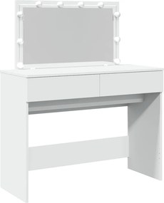 vidaXL Masă de toaletă cu LED, alb, 100x40x120 cm