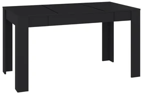 804203 vidaXL Masă de bucătărie, negru, 140x74,5x76 cm, PAL