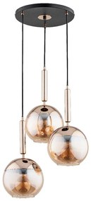 Lustră pe cablu VOLDA 3xE27/15W/230V d. 52 cm alamă