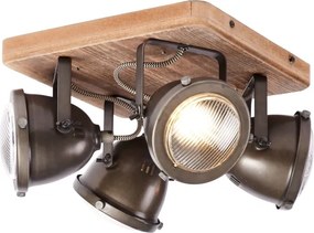 Brilliant - Lampă spot CARMEN WOOD 4xGU10/5W/230V eucalipt