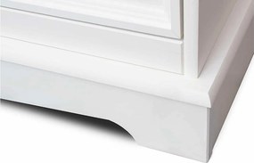 Dulap lemn masiv alb Linea, 108 × 65 × 190 cm