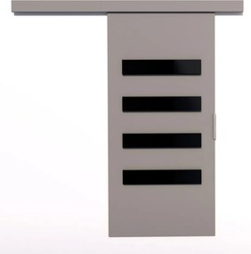 Ușă glisantă FORLI (Latime: 86 cm, Culoare: Sonoma /Negru Lacobel)