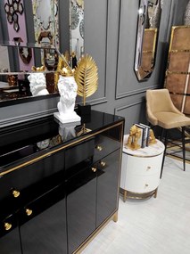 Consola Rennes negru/gold – H100 cm