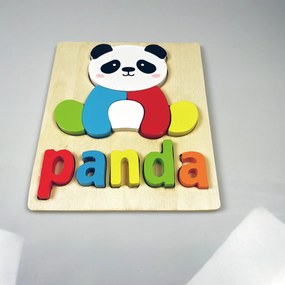 Puzzle din lemn pentru copii "Urs panda"