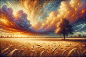 Tablou – Arbore pe câmp (90x60 cm)