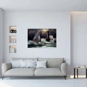 Tablou - Vapor în furtună (90x60 cm)