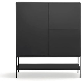 Dulap negru 120x140x45 cm Platt – Teulat