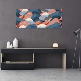 Tablou - Valuri japoneze (120x50 cm)