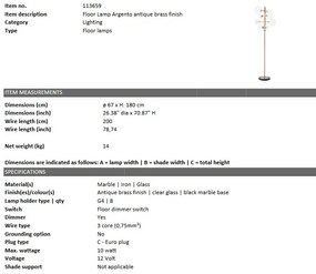 Lampadar design elegant LUX Argento 113659 HZ
