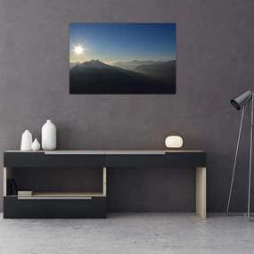 Tablou - Deasupra vârfurilor de munți (90x60 cm)