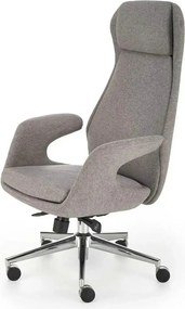 Scaun birou KEVIN, gri deschis, stofa clasica/metal, 74x68x118/125 cm