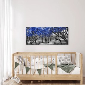 Tablou - Copaci albaștri Central Park, New York (120x50 cm)