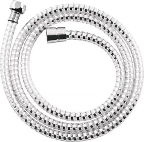 Furtun de dus Invena 150 cm crom - transparent lucios