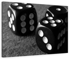 Tablou canvas Black Dice 120x80 cm