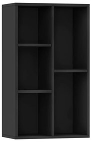 800163 vidaXL Bibliotecă/Servantă, negru, 50x25x80 cm, PAL