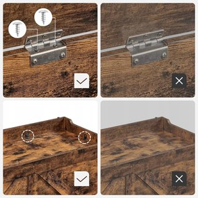 Cutie de depozitare cu capac TAYLOR 100x40 cm, maro rustic