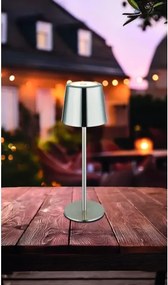 Globo 58482N-LED Lampă de birou VANCOUVER, cu control tactil, reglabilă, reîncărcabilă, 2W/3,7V 2200mAh, crom lucios