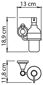 Dozator de săpun GEDY NV8013 Nevis, ceramică,crom