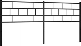 vidaXL Tăblie de pat de schimb metalică, negru, 160 cm