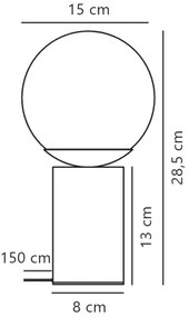 Lampă de masă Nordlux LILLY 1xE14/25W/230V marmură/maro