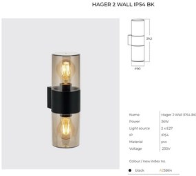 Aplica de perete iluminat exterior IP54 HAGER 2