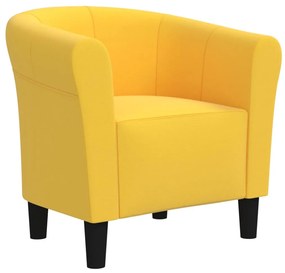 345025 vidaXL Fotoliu, galben, material textil