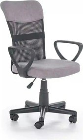 Scaun birou TIMMY, gri/negru, stofa clasica/plasa, 52x59x81/91 cm