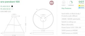 Lustra LED dimabila Ara 100cm