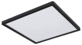 Plafoniera LED design slim Sapana negru 42x42cm