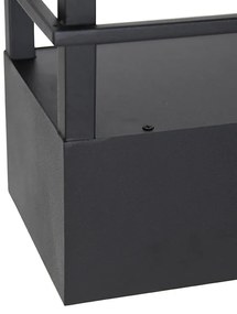 Lampă industrială suspendată neagră cu raft 4 lumini GU10 - Cage Rack