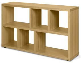 Bibliotecă în culoare naturală cu aspect de lemn de stejar 150x83 cm Berlin – TemaHome