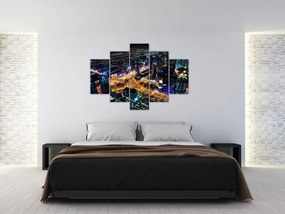 Tablou cu oraș nocturn (150x105 cm)