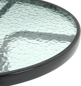 Set de gradina TREGO ISLAND - 2 scaune cu brate si masa rotunda ø 60 cm, antracitová
