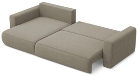 Colțar maro deschis extensibil/cu spațiu de depozitare (cu colț pe partea stângă/cu șezlong) Kapua – Makamii