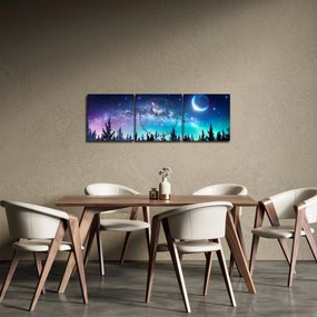 Tablou - Calea lactee (cu ceas) (90x30 cm)