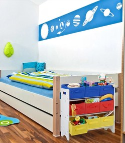 Raft  depozitare  pentru camera copilului 3 rafturi Alb H 62 cm