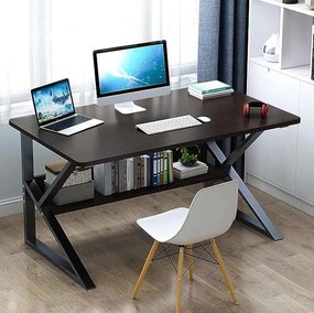 Birou cu polita SHAPE 80x40 cm, negru