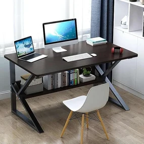 Birou cu polita SHAPE 80x40 cm, negru