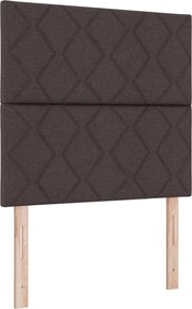 vidaXL Pat cu arcuri cu saltea Maro închis 120 x 190 cm țesătură