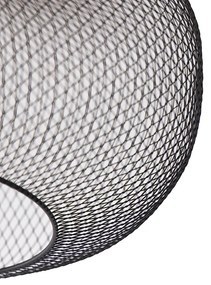 Plafoniera moderna neagra 45 cm - Mesh Ball