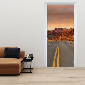 Fototapet pentru ușă - Drum forestier (95x205cm)