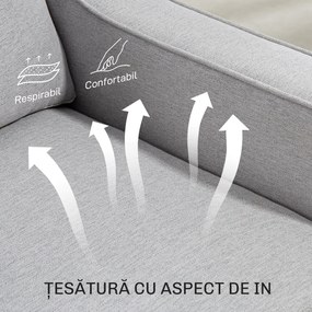 HOMCOM Modern Lână Gri Deschis | Aosom Romania