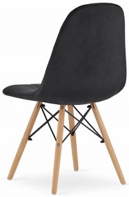 Scaun de masa din catifea neagra, DUMO